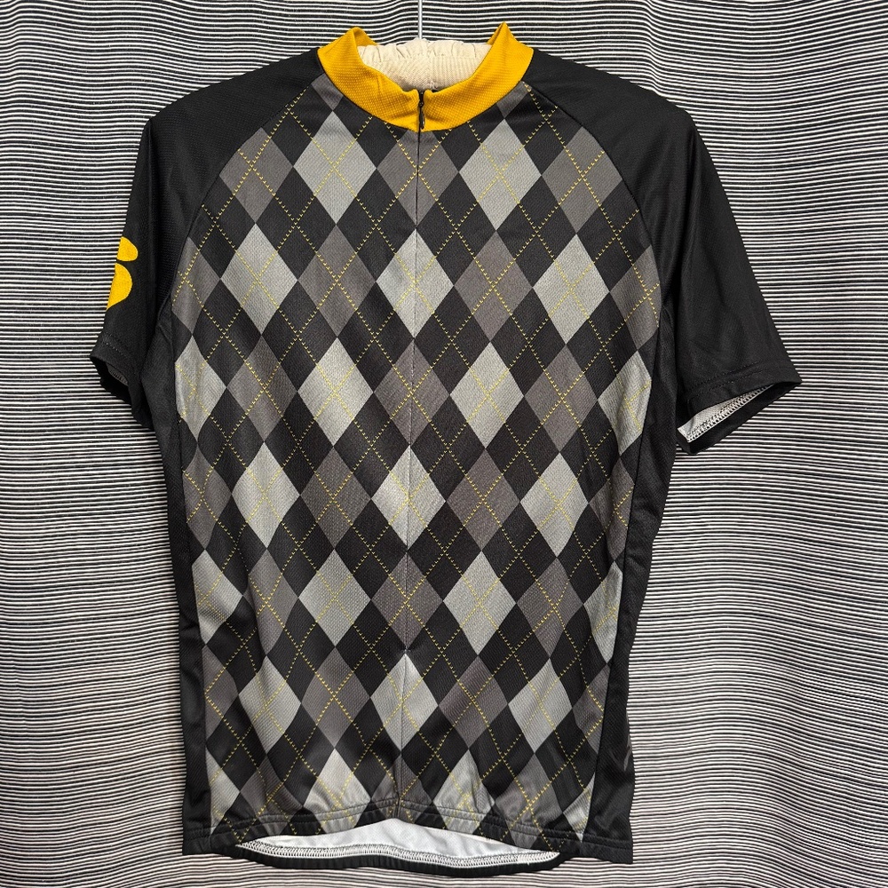 Twin Six Men’s Yellow/Black Club Raglan Cycling Top Size Medim